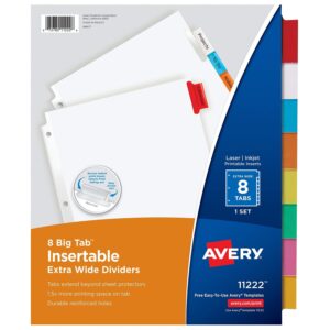 Elevate organization with Avery Paper Dividers Big Tab, a premium import from Curat Cart for efficient document management.
