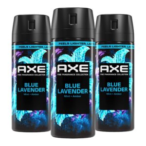 Discover AXE Fine Fragrance Body Spray in Blue Lavender, a premium import from Curat Cart, combining mint and amber for an unforgettable scent.