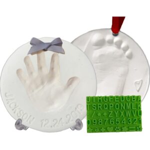 Premium imported Baby Handprint Footprint Keepsake Ornament from Curat Cart, capturing precious memories in a beautiful design.