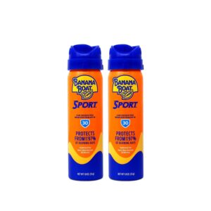 Banana Boat Sun Screen Sport Spray offers premium protection from harmful UV rays, an international favorite available at Curat Cart.