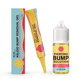 BASE LABORATORIES Piercing Keloid Bump Duo offers premium imported solutions for bumps and scars. Available at Curat Cart.