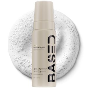 100% genuine BASED Curl Mousse in a sleek bottle, paired with rich foam for perfect curls and volume.