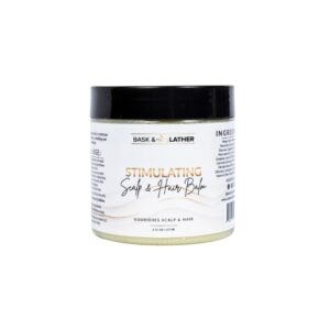 Discover Bask & Lather Scalp and Hair Balm, a 100% genuine product nourishing your scalp and hair for healthy growth.
