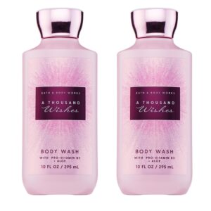 Indulge in the premium imported Bath & Body Works A Thousand Wishes Body Wash, featuring nourishing pro-vitamin B5 and aloe. Available at Curat Cart.
