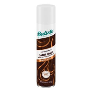 Batiste Dry Shampoo for Dark Hair, a premium import, offers instant refreshment without white residue. Available at Curat Cart.