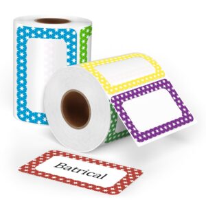 Elevate organization with Batrical colorful name tags, a premium import from Curat Cart, perfect for personalizing items in style.