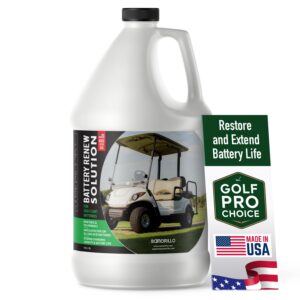 Premium imported Battery Renew Solution for Golf Carts, enhances and extends battery life. Available at Curat Cart.