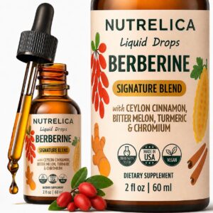 Discover the premium imported Berberine Complex Liquid Herbal Supplement from Curat Cart, infused with Ceylon cinnamon and turmeric.