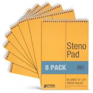 Discover premium imported Better Office Products Steno Pads, 8 pack, perfect for your note-taking needs. Available at Curat Cart.