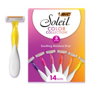 Discover the BIC Soleil Women's Disposable Razors - 14 genuine razors with soothing moisture strips for a smooth shave.