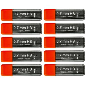 Premium imported Bild lead refills, 0.7 mm HB, 120 pieces, perfect for precision writing, available at Curat Cart.