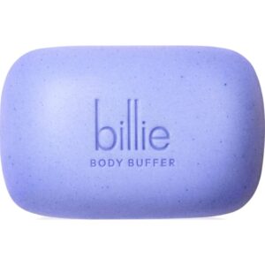 Discover the authentic Billie Body Buffer, a genuine exfoliator bar in soothing purple, perfect for smooth skin.