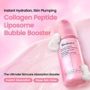 Discover Biodance Collagen Peptide Bubble Booster, a premium import for instant hydration and plump skin. Available at Curat Cart.