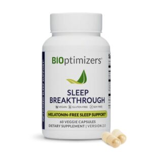 Discover BIOptimizers Sleep Breakthrough capsules, a vegan, gluten-free formula for authentic melatonin-free sleep support.