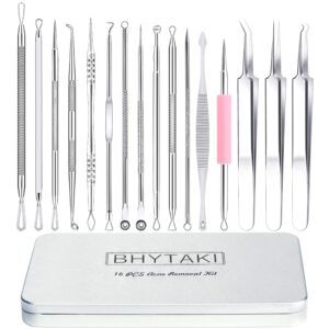 Discover premium imported blackhead remover tools in a 16-piece set, perfect for effective pimple extraction. Available at Curat Cart.