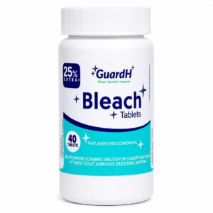 GuardH Bleach Tablets offer a premium imported cleaning solution with 40 tablets for efficient laundry and surface cleaning. Available at Curat Cart.