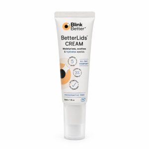 Discover BlinkBetter BetterLids Restore Eyelid Cream, a premium import that moisturizes and soothes eyelids. Available at Curat Cart.