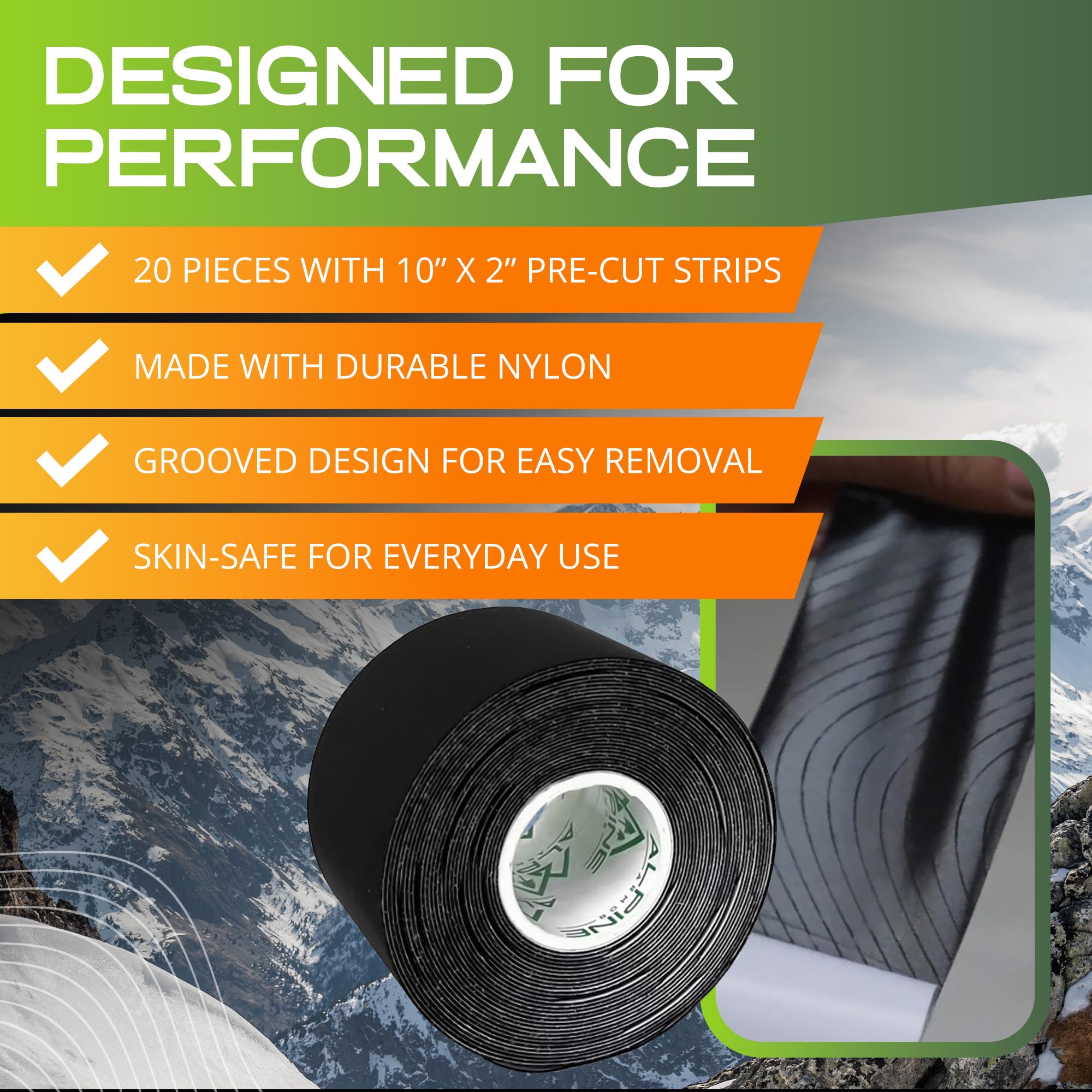Blister Tape Ultra-Thin Precut Strips in official packaging, made from durable nylon for easy removal. Available at Curat Cart.