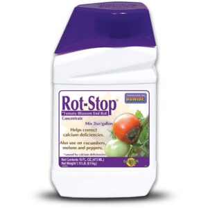 Bonide Rot-Stop Tomato Blossom End Rot, a premium import that corrects calcium deficiencies for healthier tomatoes. Available at Curat Cart.
