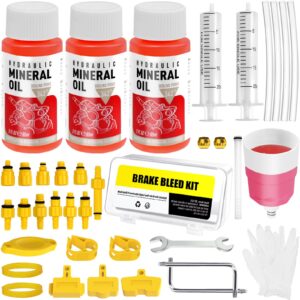 Premium imported Brake Bleed Kit for Shimano TEKTRO TRP, featuring essential tools and hydraulic oil. Available at Curat Cart.