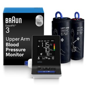 Premium imported Braun ExactFit Blood Pressure Monitor with dual cuffs, ensuring accurate readings for every user. Available at Curat Cart.