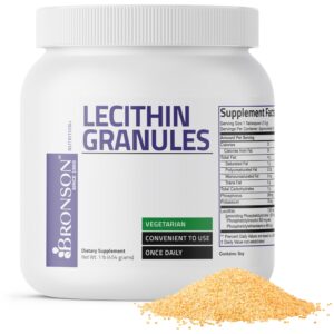 Discover Bronson Lecithin Granules, a premium imported dietary supplement, now available at Curat Cart for convenient daily use.