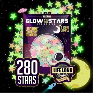 Transform your space with BUNMO Glow in The Dark Stars, a premium imported product, available at Curat Cart for a captivating ceiling display.
