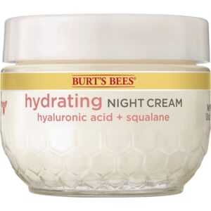 Discover Burt's Bees Truly Glowing Night Cream, enriched with hyaluronic acid and squalane for authentic hydration.
