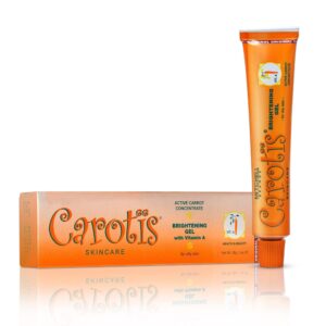 CAROTÏS Brightening Gel, a premium imported skincare product with Vitamin A, perfect for oily skin. Available at Curat Cart.