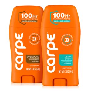 Discover Carpe Antiperspirant Deodorant for Men, premium imported solution for all-day freshness, available at Curat Cart.