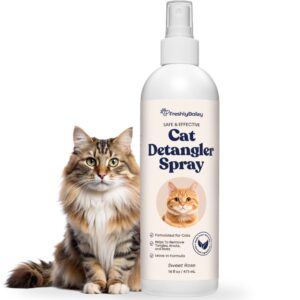 Premium imported Cat Detangler Spray from Curat Cart, formulated for easy grooming and knot removal. Sweet Rose scent.