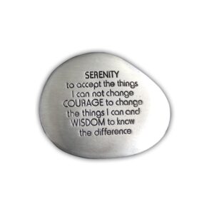Authentic Cathedral Art Serenity Prayer Stone, beautifully engraved with an inspiring message about courage and wisdom.