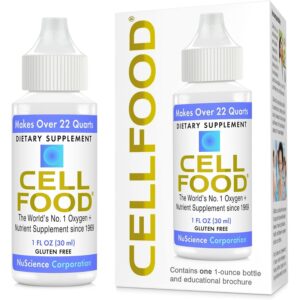 100% Genuine Cellfood Oxygen Boost Liquid Supplement, 1 oz bottle, supports oxygen and nutrient absorption.