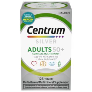Centrum Silver for Adults 50+, 125 tablets. Clinically proven to support memory as you age. 100% genuine product.