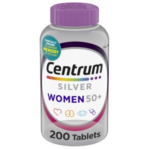 Centrum Silver Women's Multivitamins, 200 tablets, clinically proven for memory support as you age. 100% authentic product.