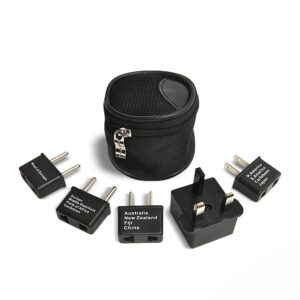 100% Genuine Ceptics International Worldwide Travel Plug Adapter set with a portable case, perfect for global travelers.