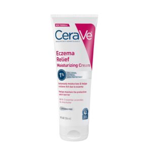CeraVe Eczema Relief Cream, a premium import, moisturizes and protects skin, available at Curat Cart.