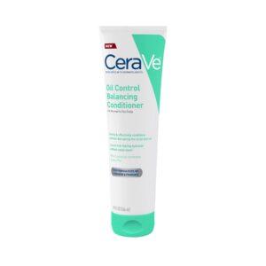 CeraVe Oil Control Conditioner, a premium imported product from Curat Cart, gently conditions oily scalps for hydration without weight.