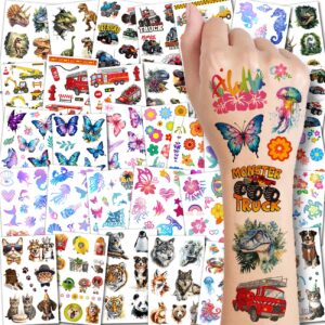 CHARLENT Temporary Tattoos for Kids showcase vibrant designs, perfect for fun and creativity. Premium import available at Curat Cart.