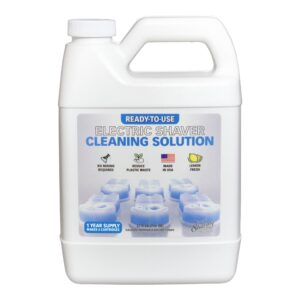 Premium imported Clark Shaving Co. Cleaning Solution, ready-to-use for electric shavers, ensures freshness and efficiency. Available at Curat Cart.