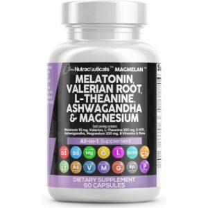 Clean Nutraceuticals Sleep Support capsules featuring melatonin, valerian root, and magnesium for restful sleep. 100% genuine product.