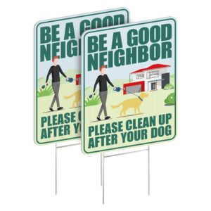 Premium imported Clean Up After Your Dog signs promote responsible pet ownership. Available at Curat Cart for your home.