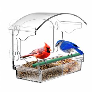 Discover the premium imported Acrylic Window Bird Feeder, perfect for attracting vibrant birds to your home. Available at Curat Cart.