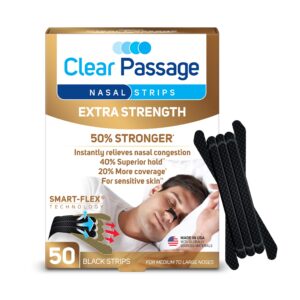 Experience relief with Clear Passage Nasal Strips Extra Strength, a premium import for sensitive skin from Curat Cart.