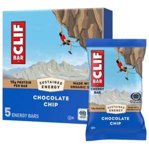 Discover the premium imported Clif Bar Energy Protein Bars in Chocolate Chip flavor, providing 10g protein per bar. Available at Curat Cart.