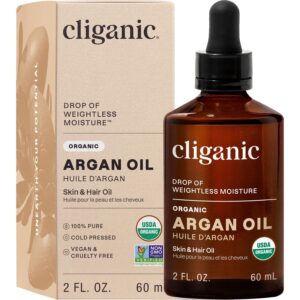 Discover Cliganic Organic Argan Oil, 100% pure, cold-pressed, and USDA certified for skin and hair nourishment.