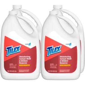 Authentic CloroxPro Tilex Disinfecting Mold & Mildew Remover, 1 gallon bottles, effective against 99.9% of germs.