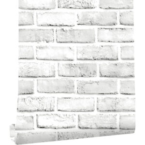 Discover 100% genuine Cohoo Home Brick Wallpaper, featuring a realistic white brick texture for stylish interiors.