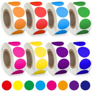 Bright and vibrant colored dot stickers labels, a premium import available at Curat Cart, perfect for organizing and decorating.