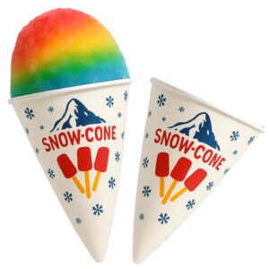 Premium imported Concession Essentials Snow Cone Cups, perfect for serving colorful treats. Available at Curat Cart.